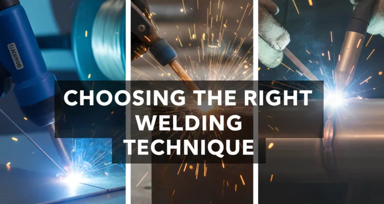 three welding techniques side by side showing the versatility of each.